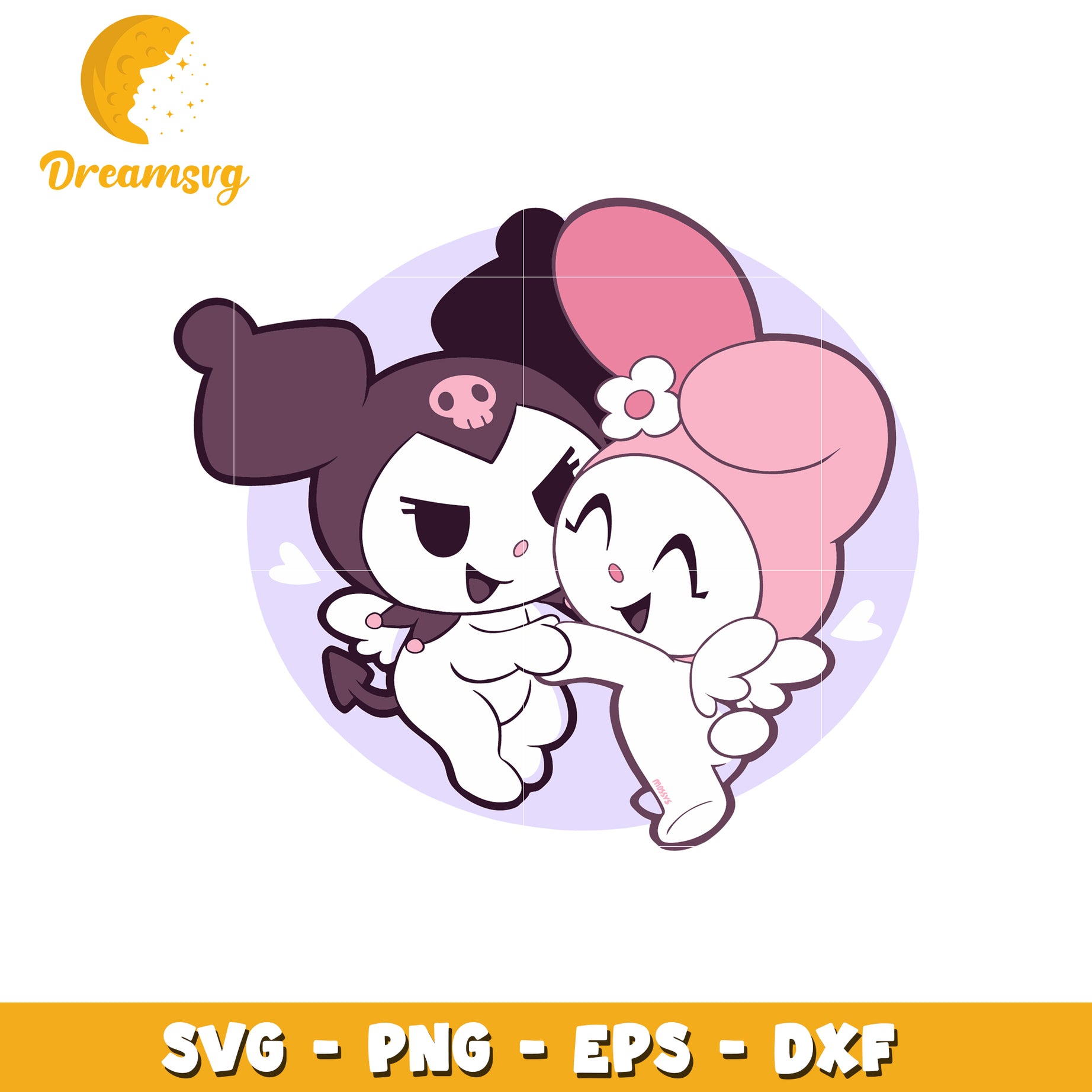 Kuromi My Melody SVG Cut Files