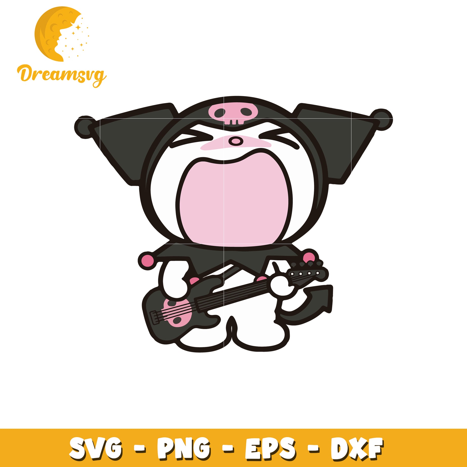 Kuromi Rock Star SVG PNG EPS DXF