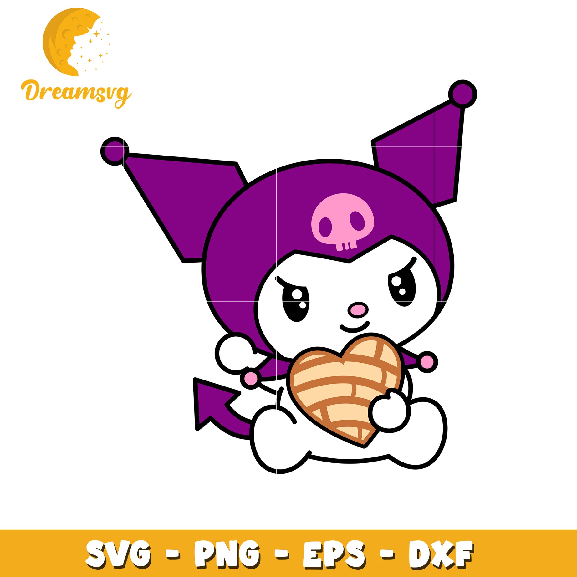 Kuromi SVG Cut File PNG, EPS, DXF