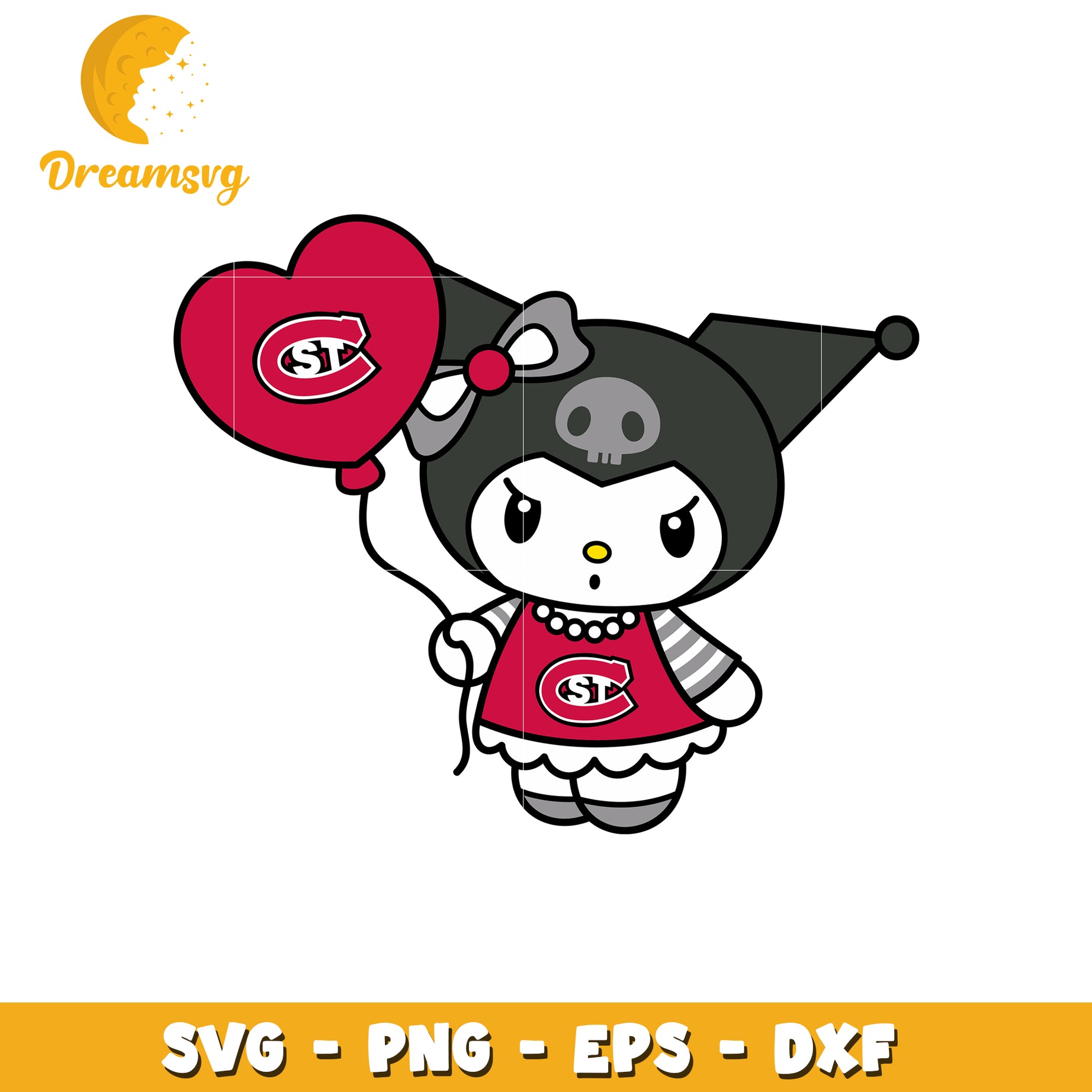 Kuromi SVG Design College Sports Theme