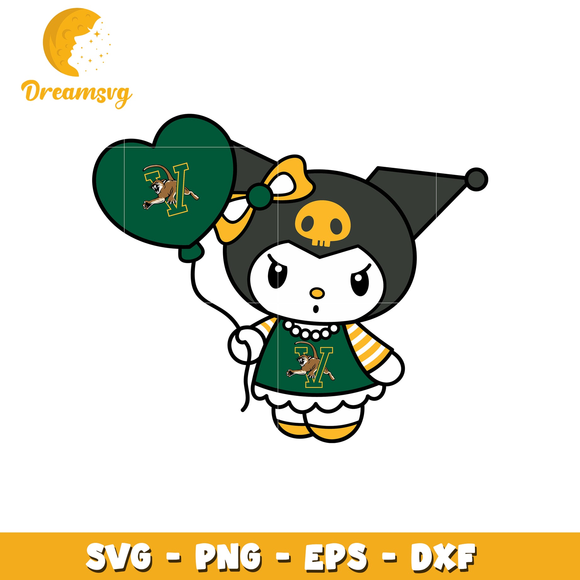 Kuromi SVG Design School Mascot Balloon