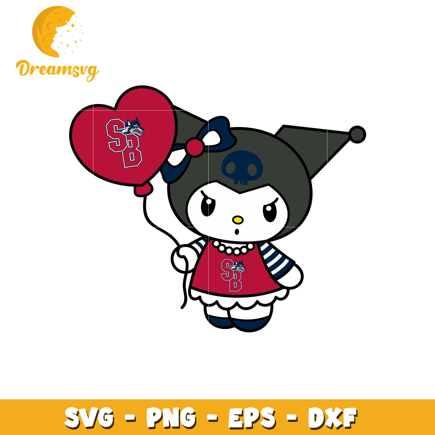 Kuromi SVG Design School Mascot Theme