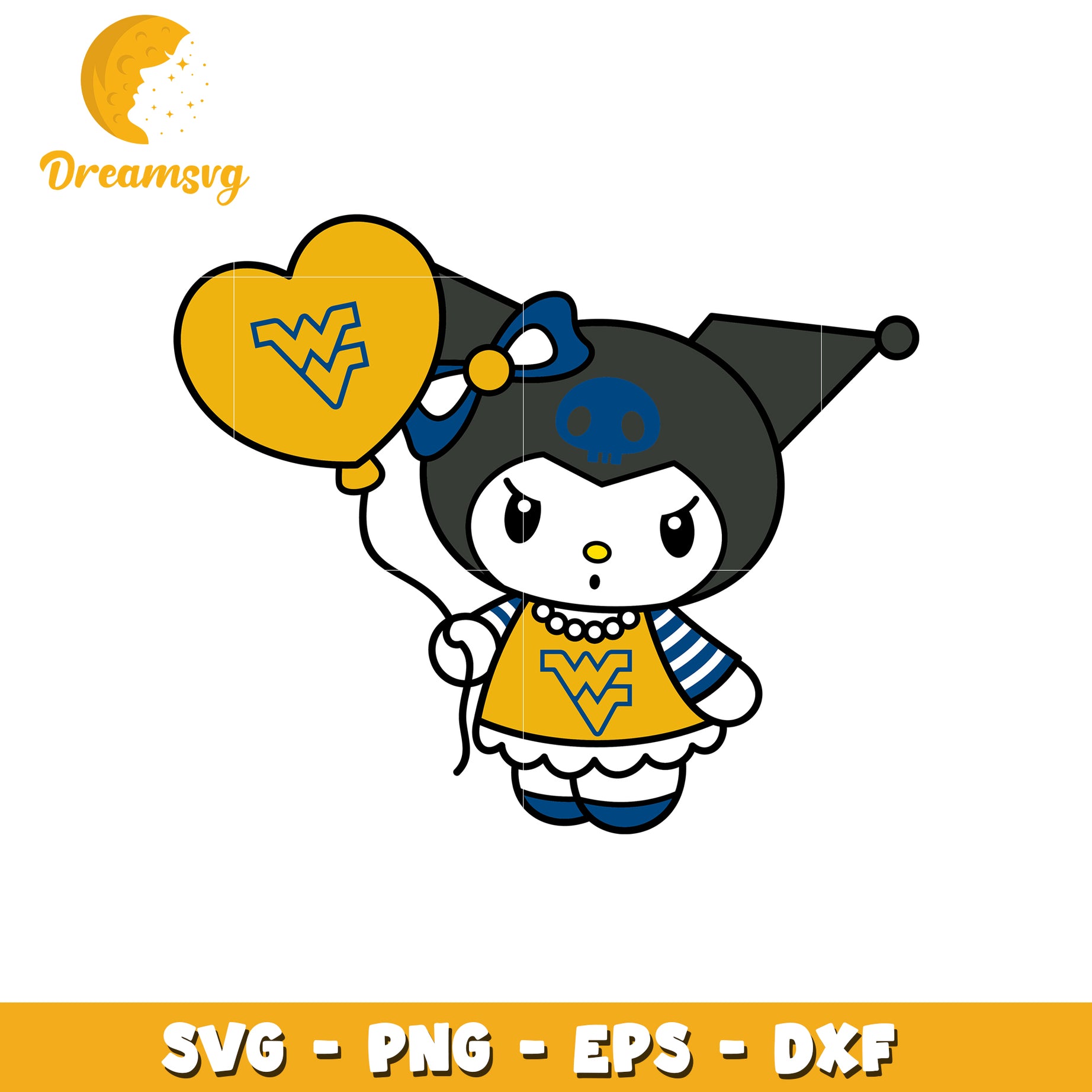 Kuromi SVG West Virginia Design