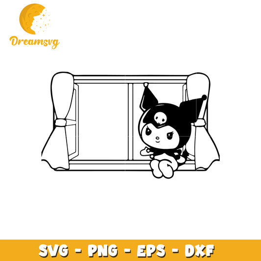 Kuromi Window SVG Cut File