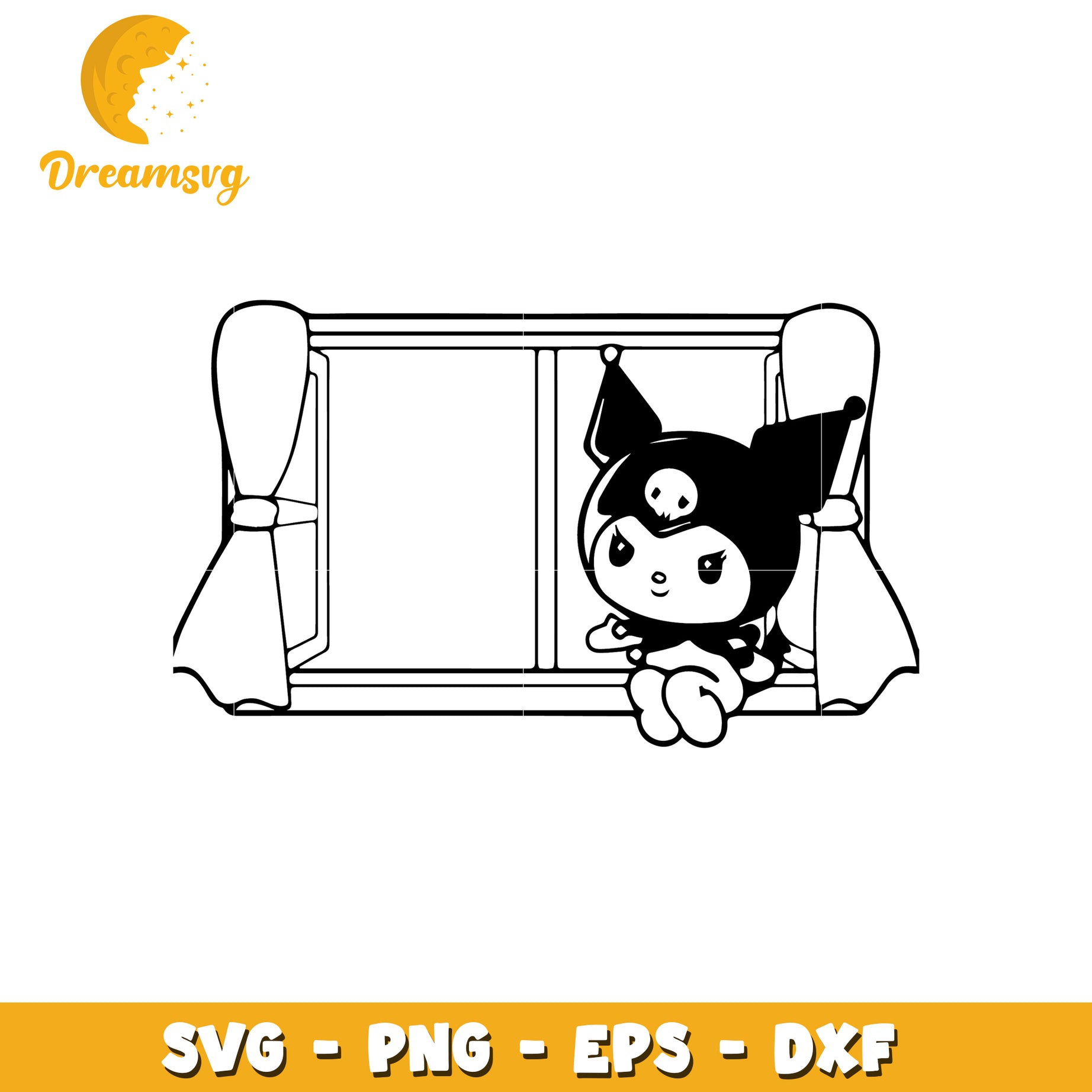 Kuromi Window SVG Cut File