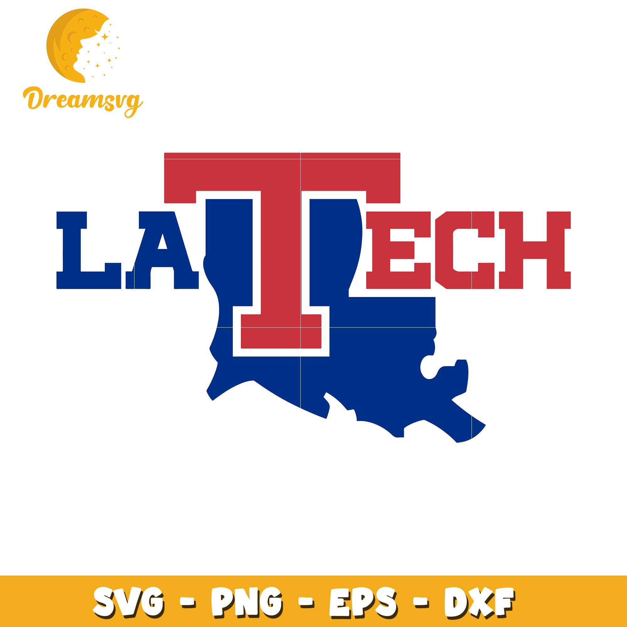 LA Tech SVG PNG EPS DXF Cut File