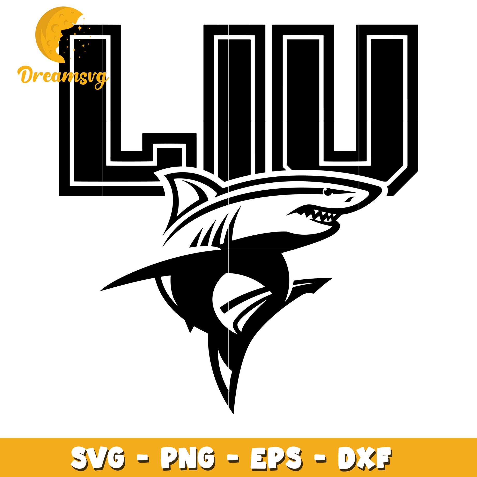 LIU Shark SVG PNG EPS DXF Files
