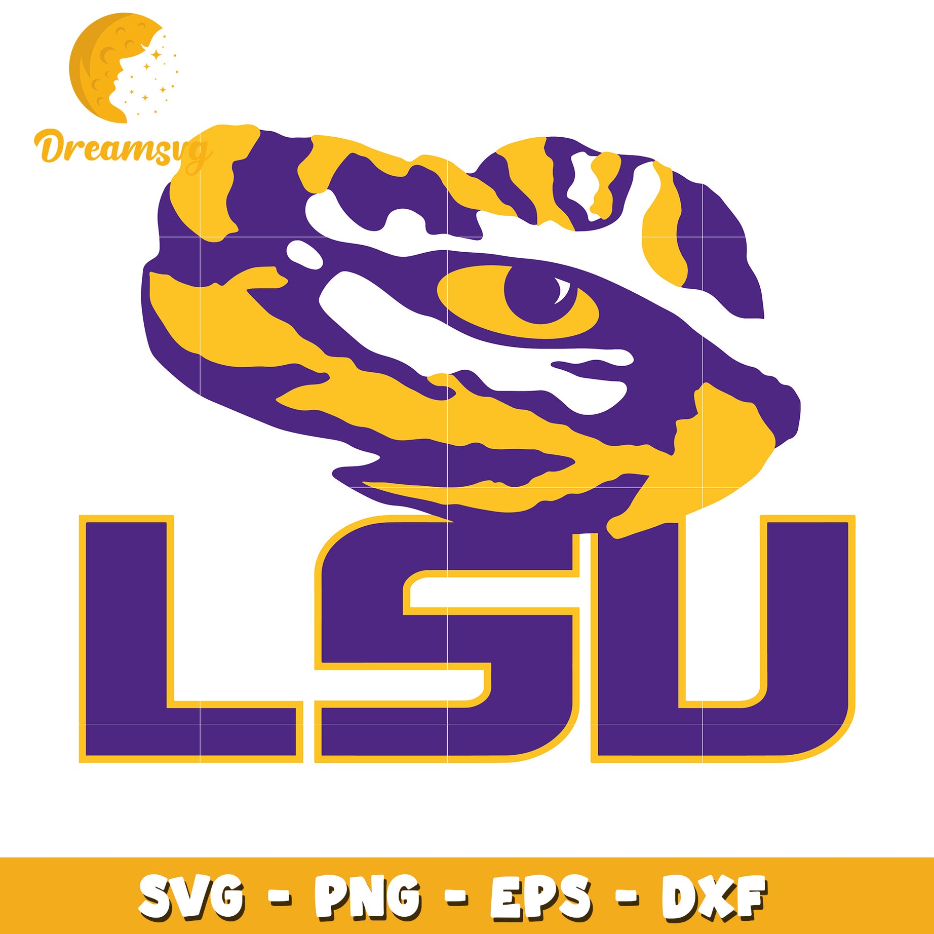 LSU Tiger Eye SVG PNG EPS DXF Cut File