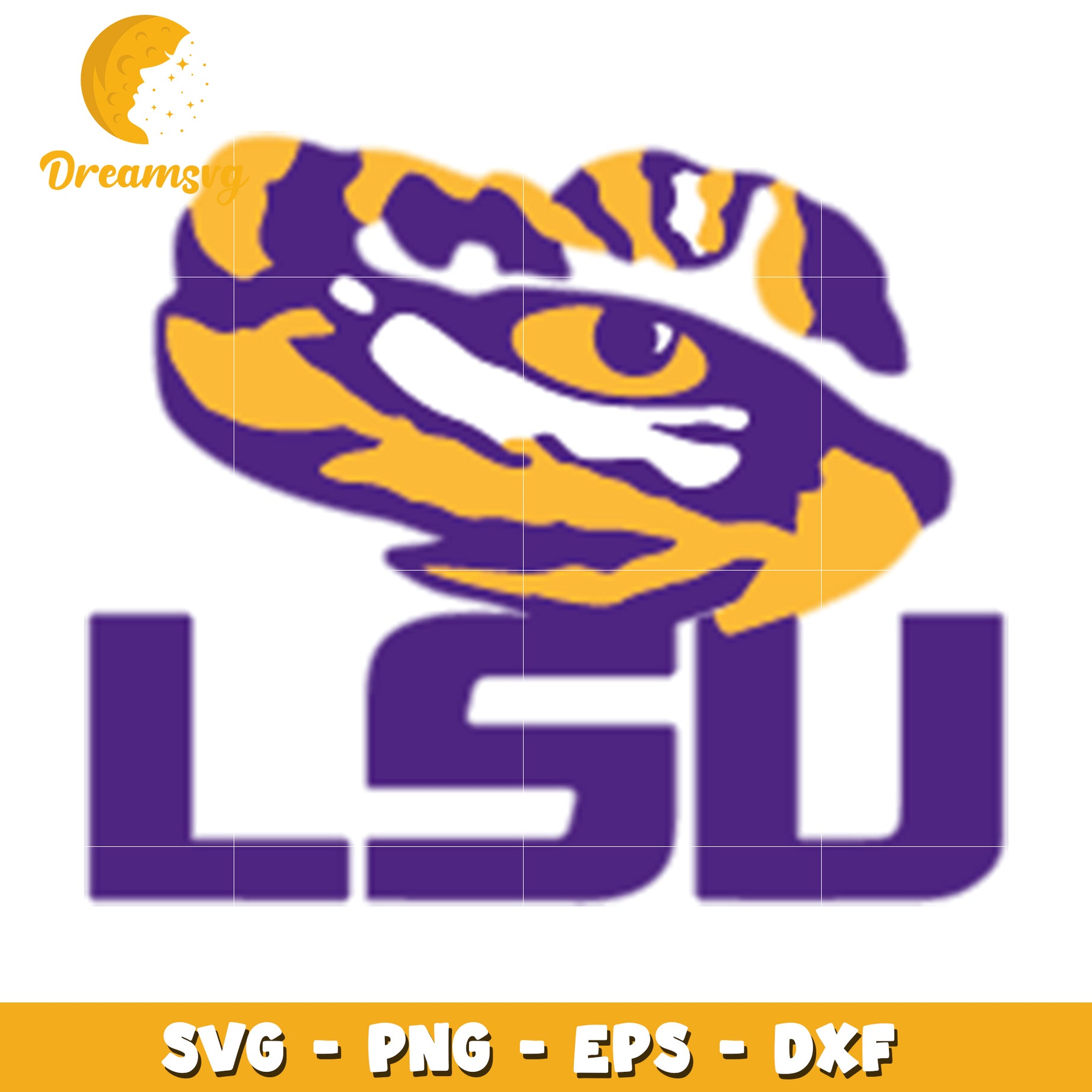 LSU Tiger Eye SVG PNG EPS DXF Cut Files