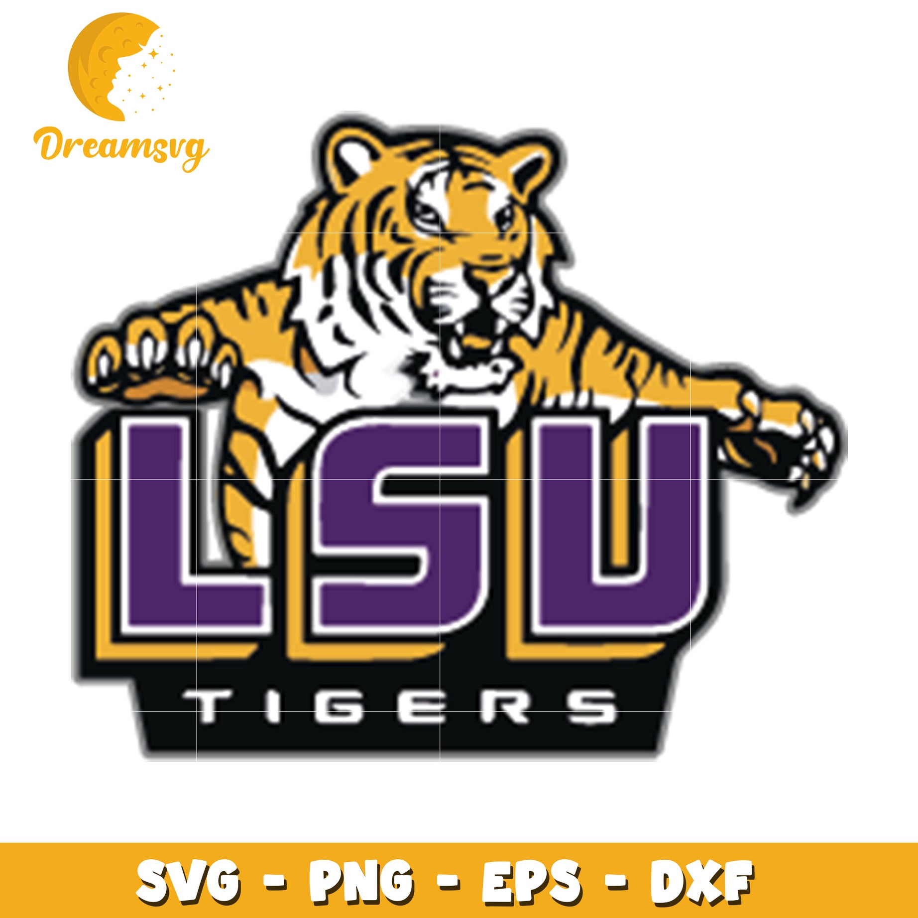 LSU Tigers SVG PNG EPS DXF Cut File