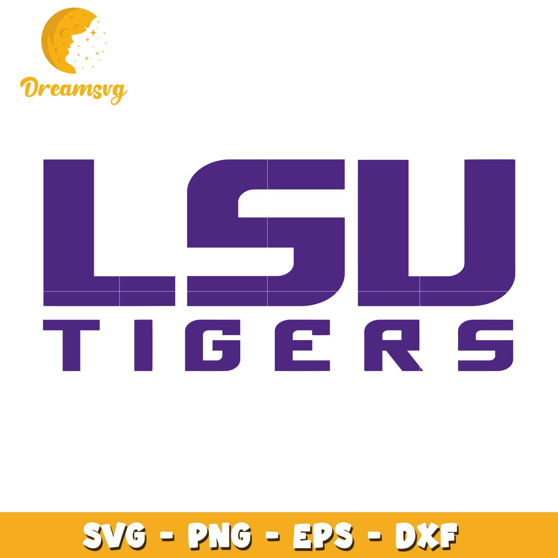 LSU Tigers SVG PNG EPS DXF Cut Files