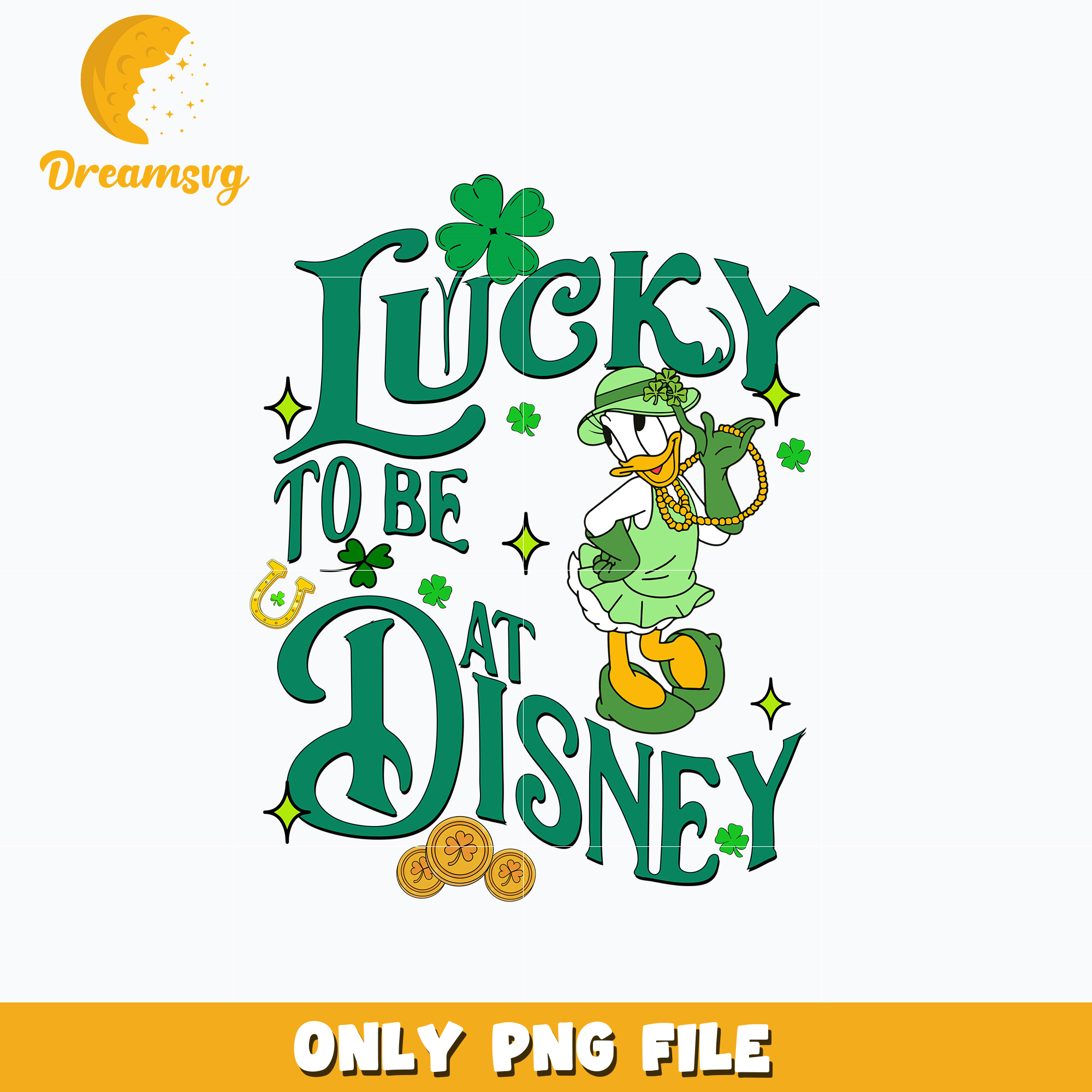 Daisy duck lucky to be at disney patrick's day png