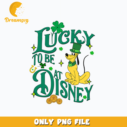 Pluto lucky to be at disney patrick's day png