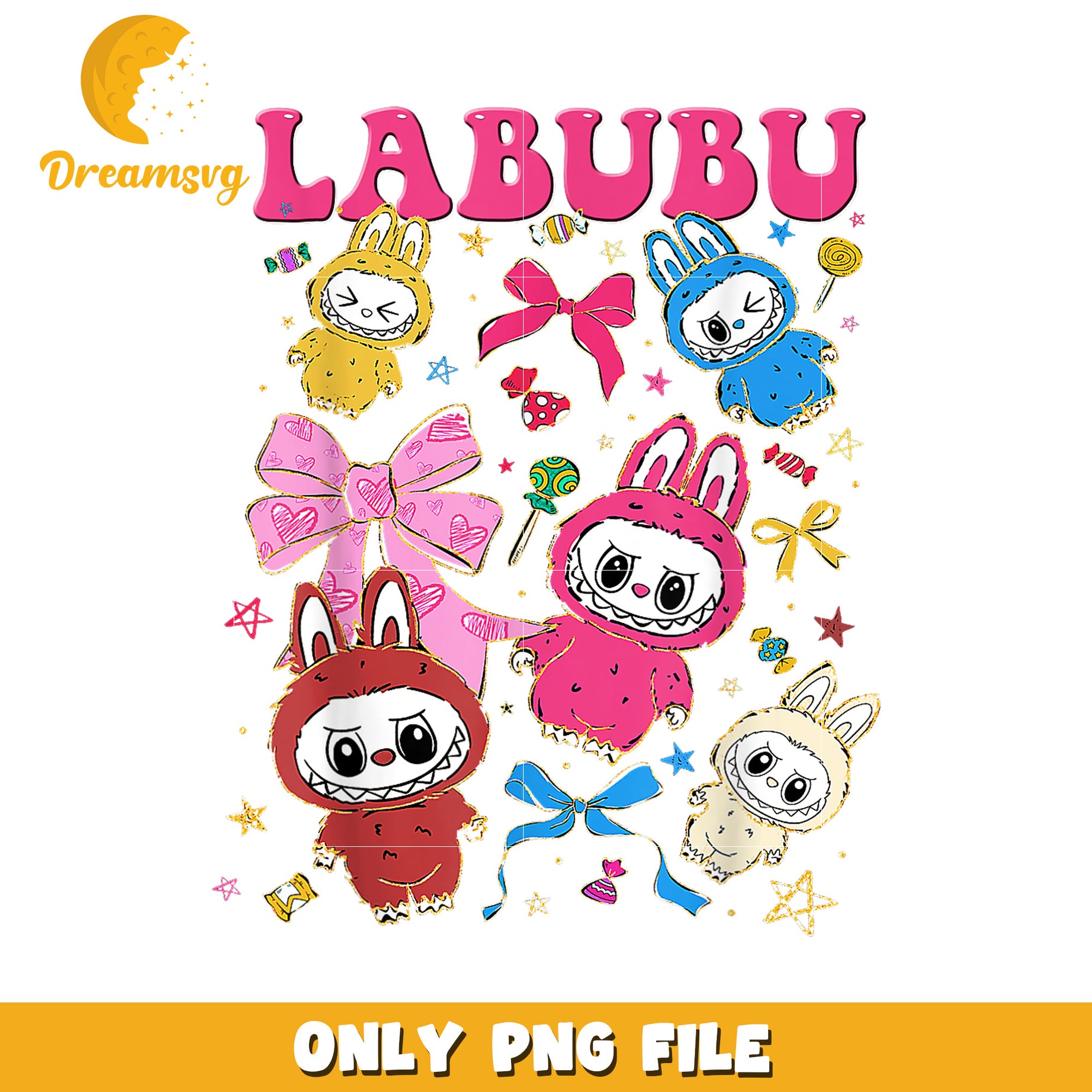 La Bububu Bunny PNG, Cute Kawaii Clipart