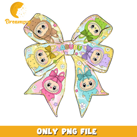 Labubu Bow PNG, Cute Cartoon, Digital File