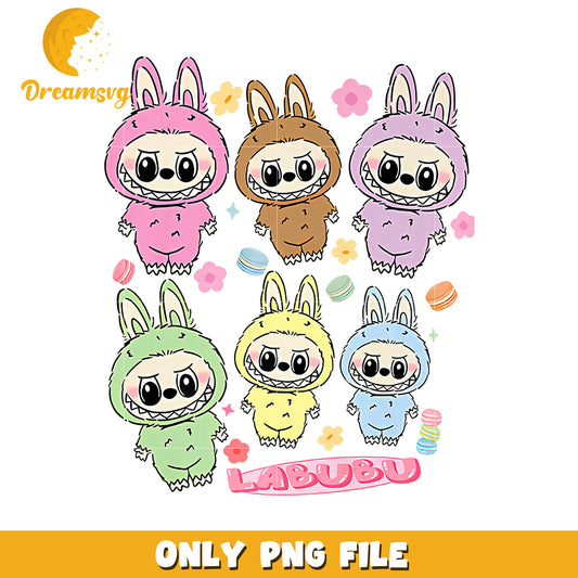 Labubu Bunny PNG, Cute Cartoon Clipart