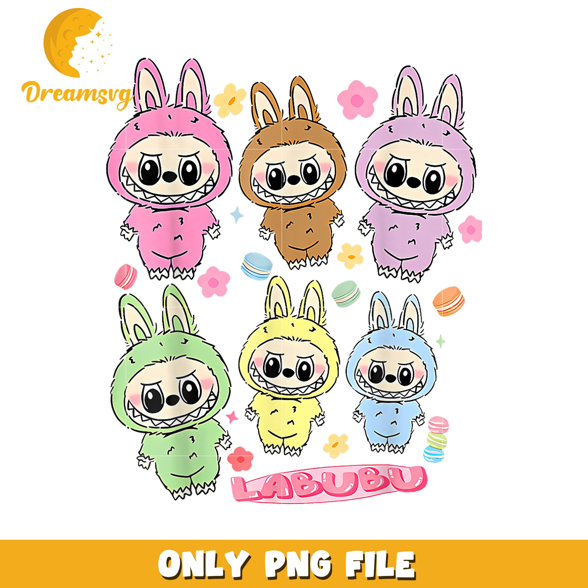 Labubu Bunny PNG, Cute Cartoon, Clipart, Download