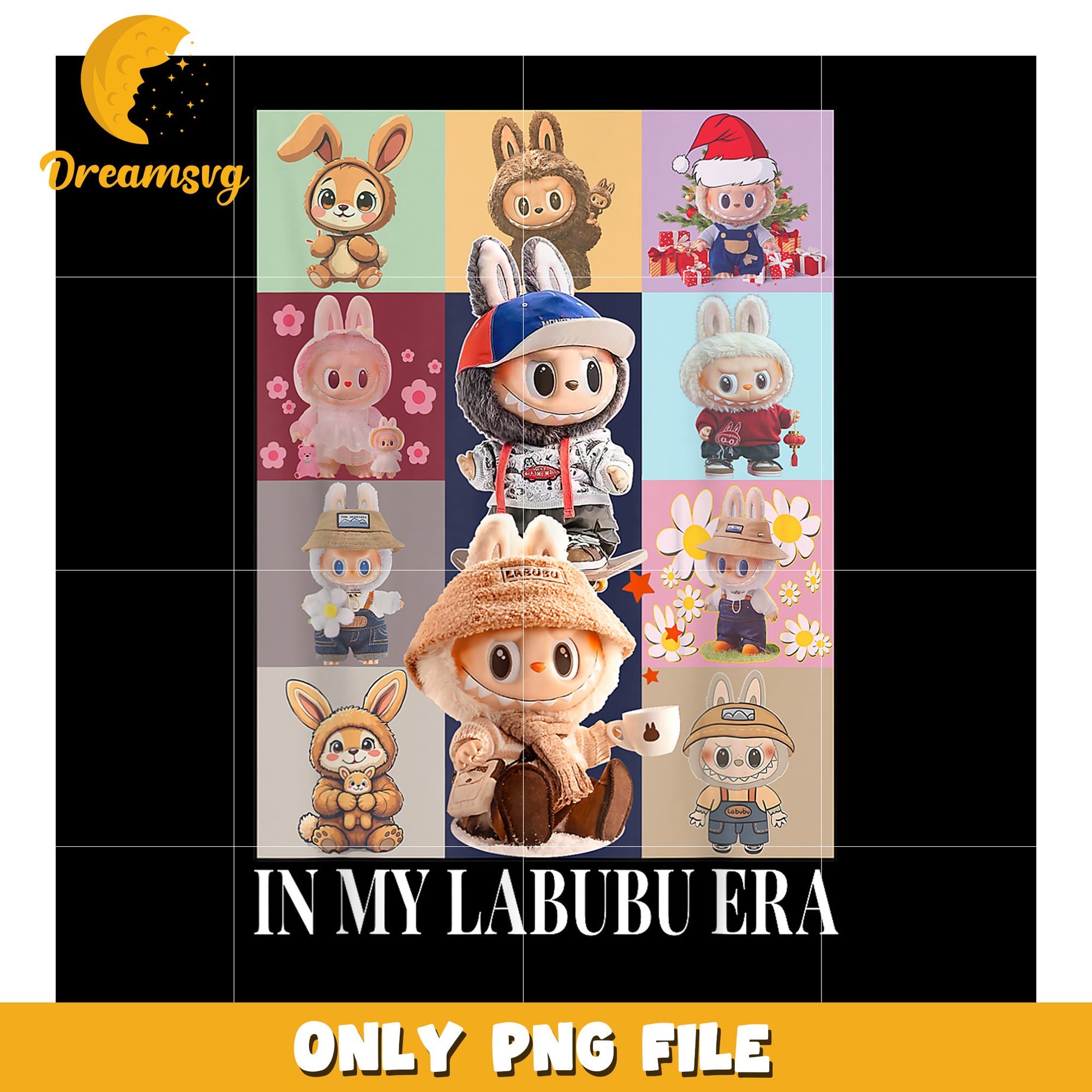 Labubu PNG Cute Bunny Character Designs