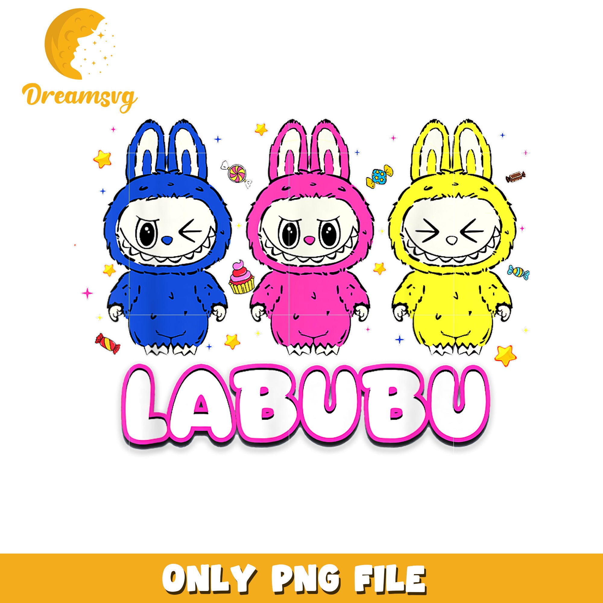 Labubu PNG, Cute Bunny, Cartoon, Clipart – DreamSVG Store