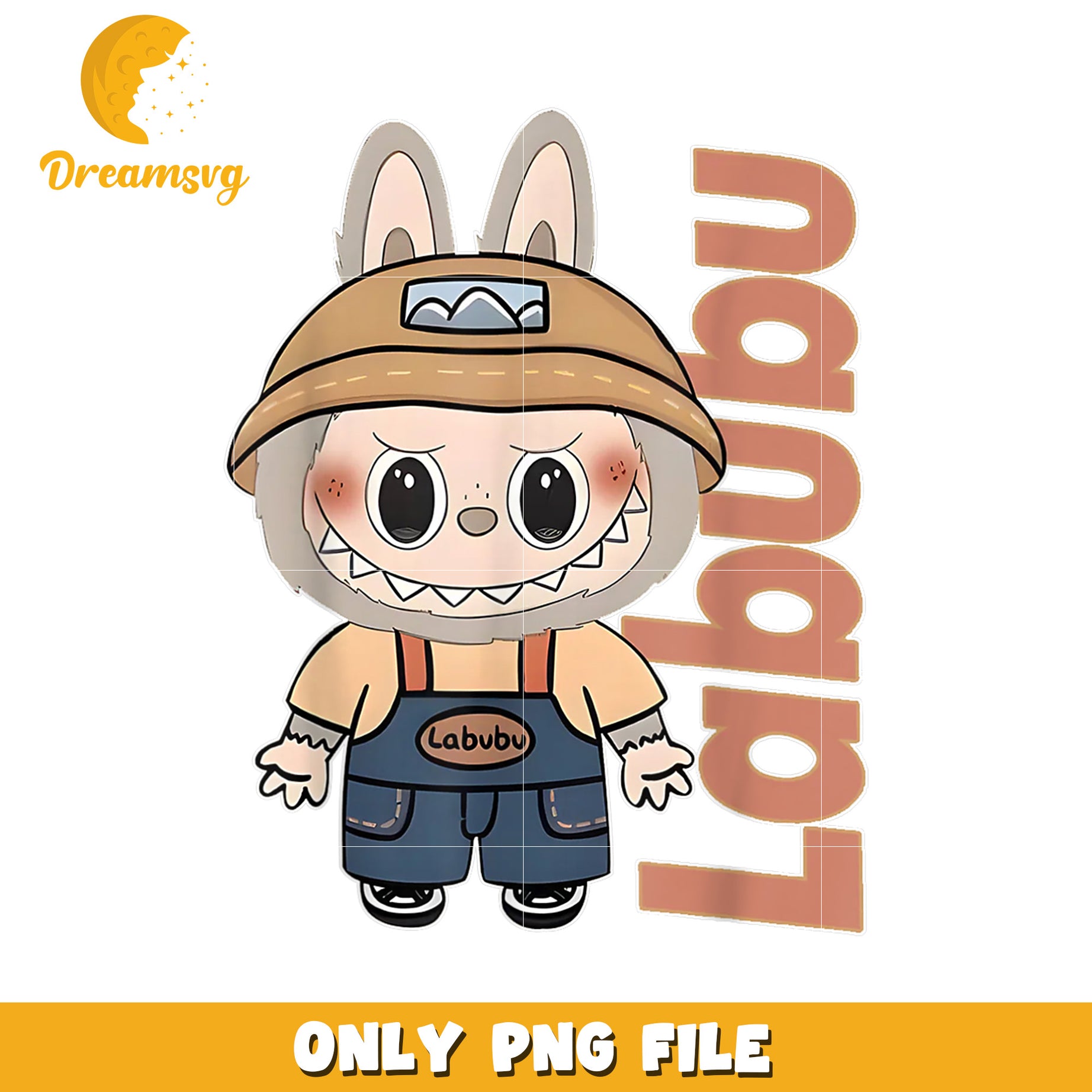 Labubu PNG, Cute Cartoon, Bunny Design, Only PNG File