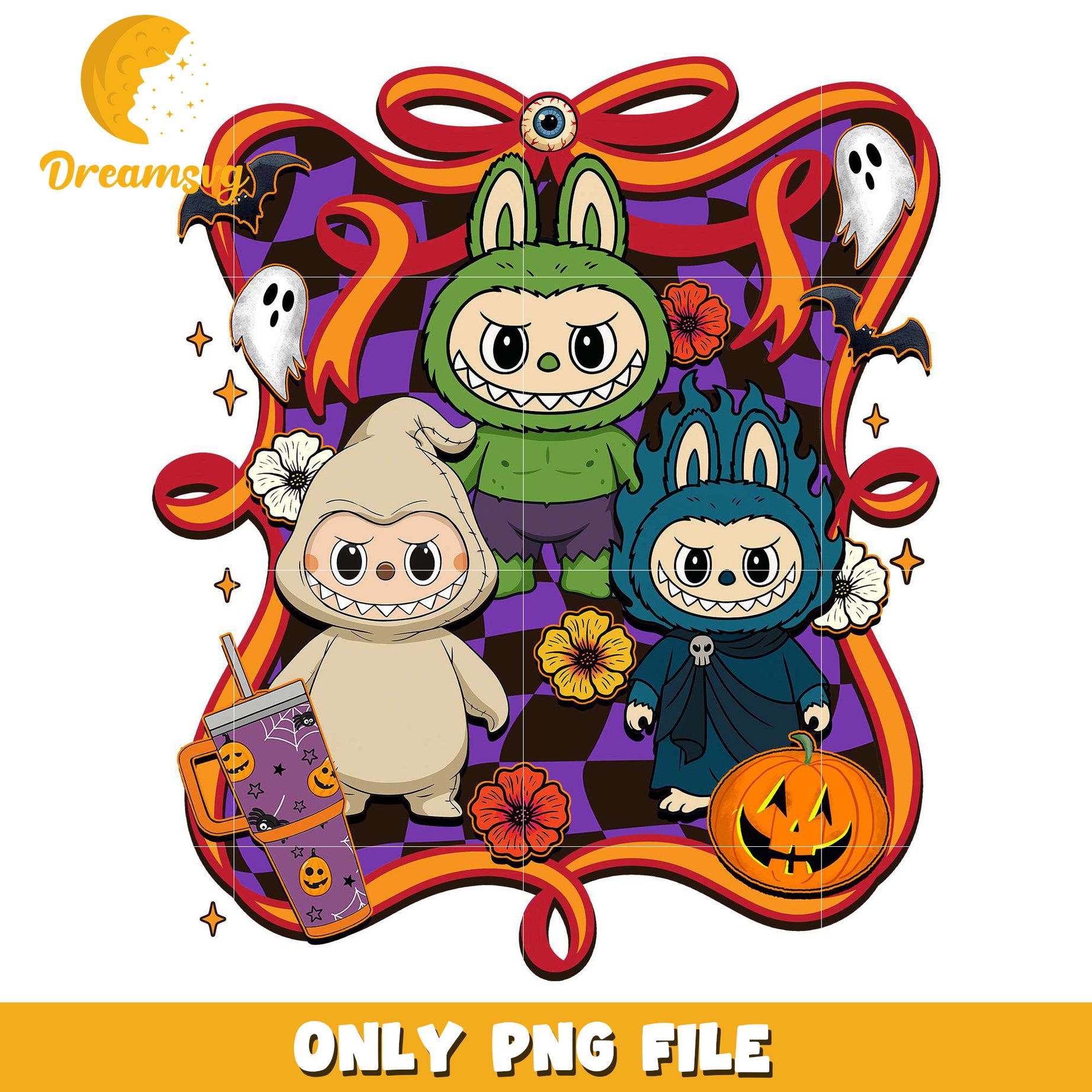 Labubu characters png, halloween cartoons​ png, halloween movies​ png