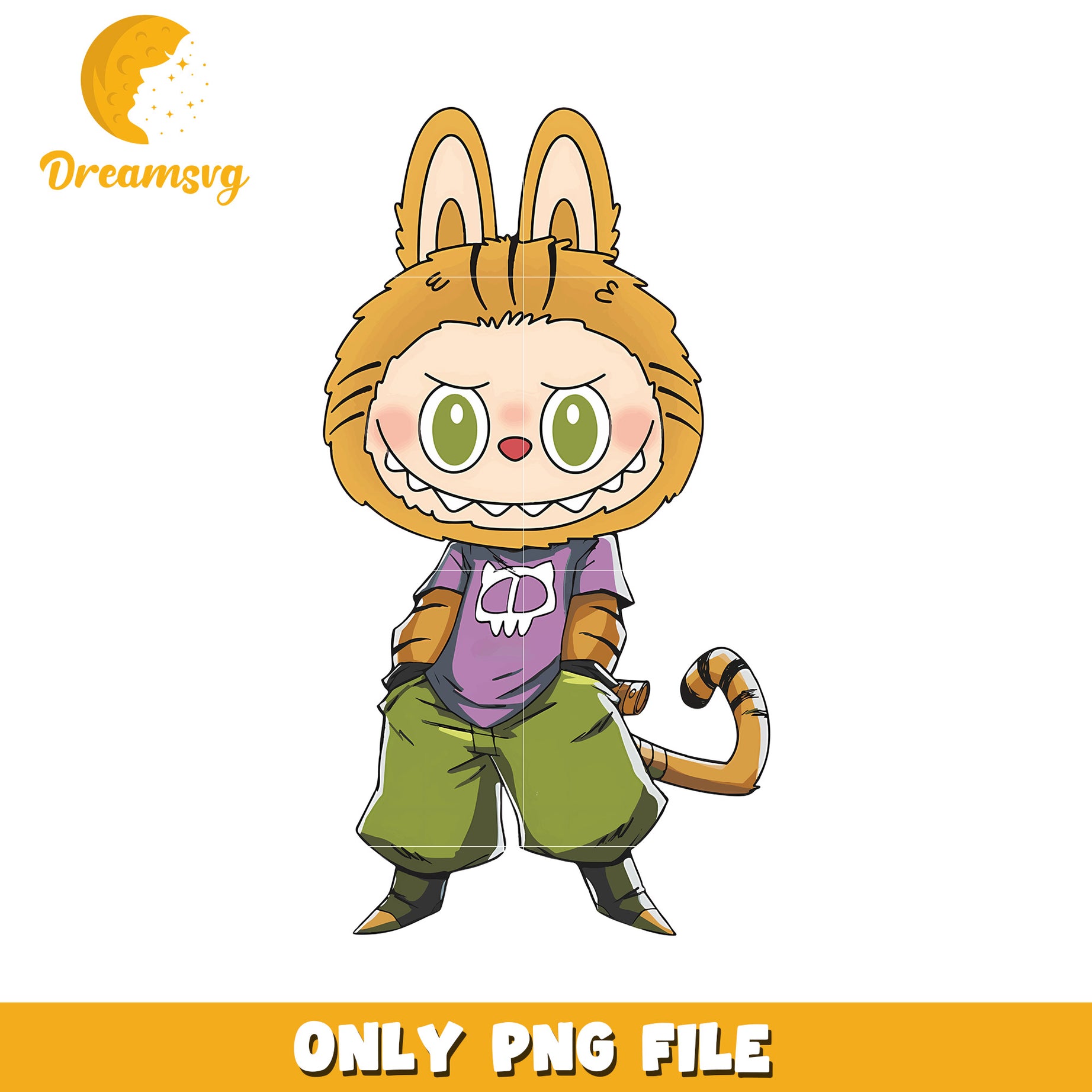 Labubu cool tiger png, popmart labubu​ png, cartoon characters png