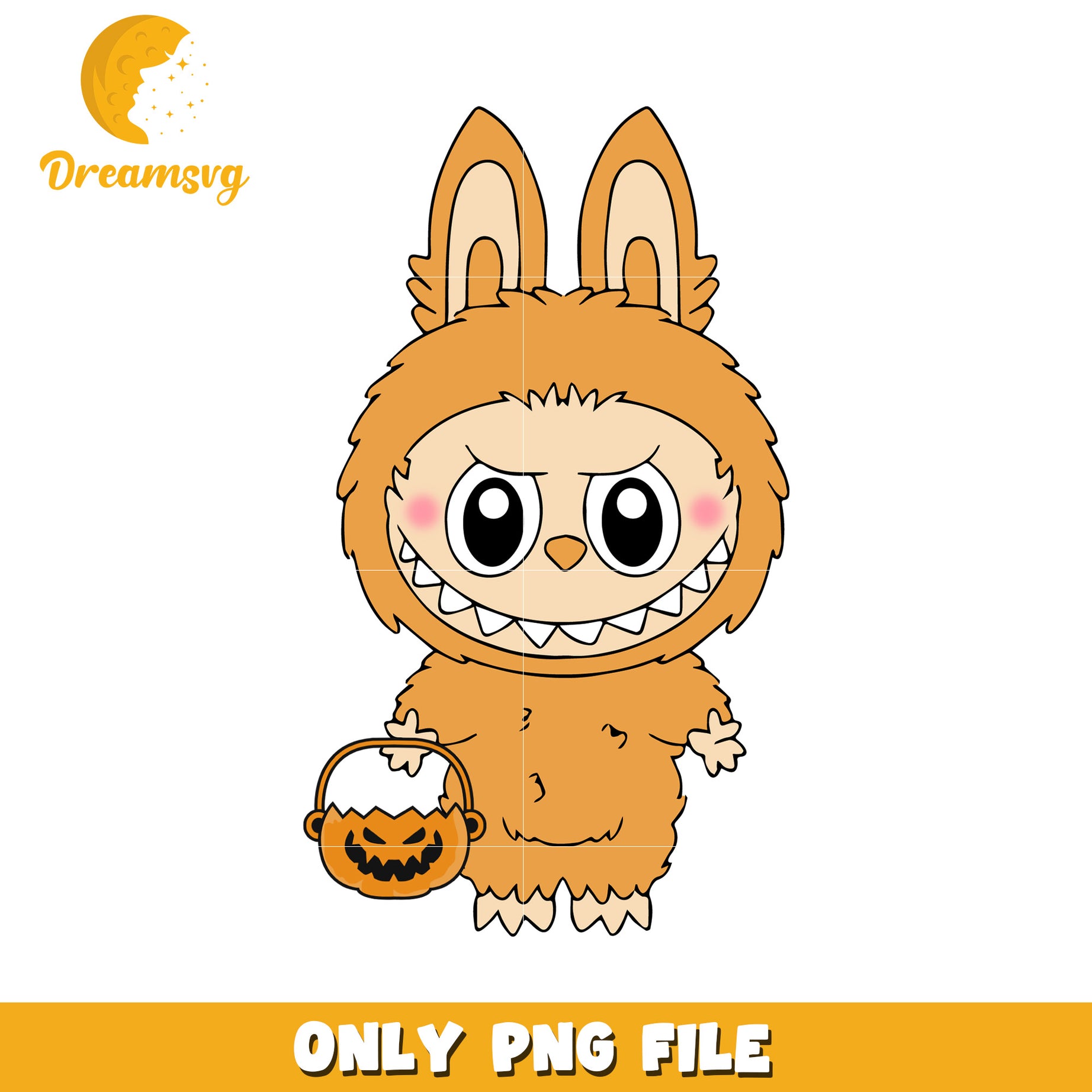 Labubu design png, trick or treat  png, halloween pumpkin png