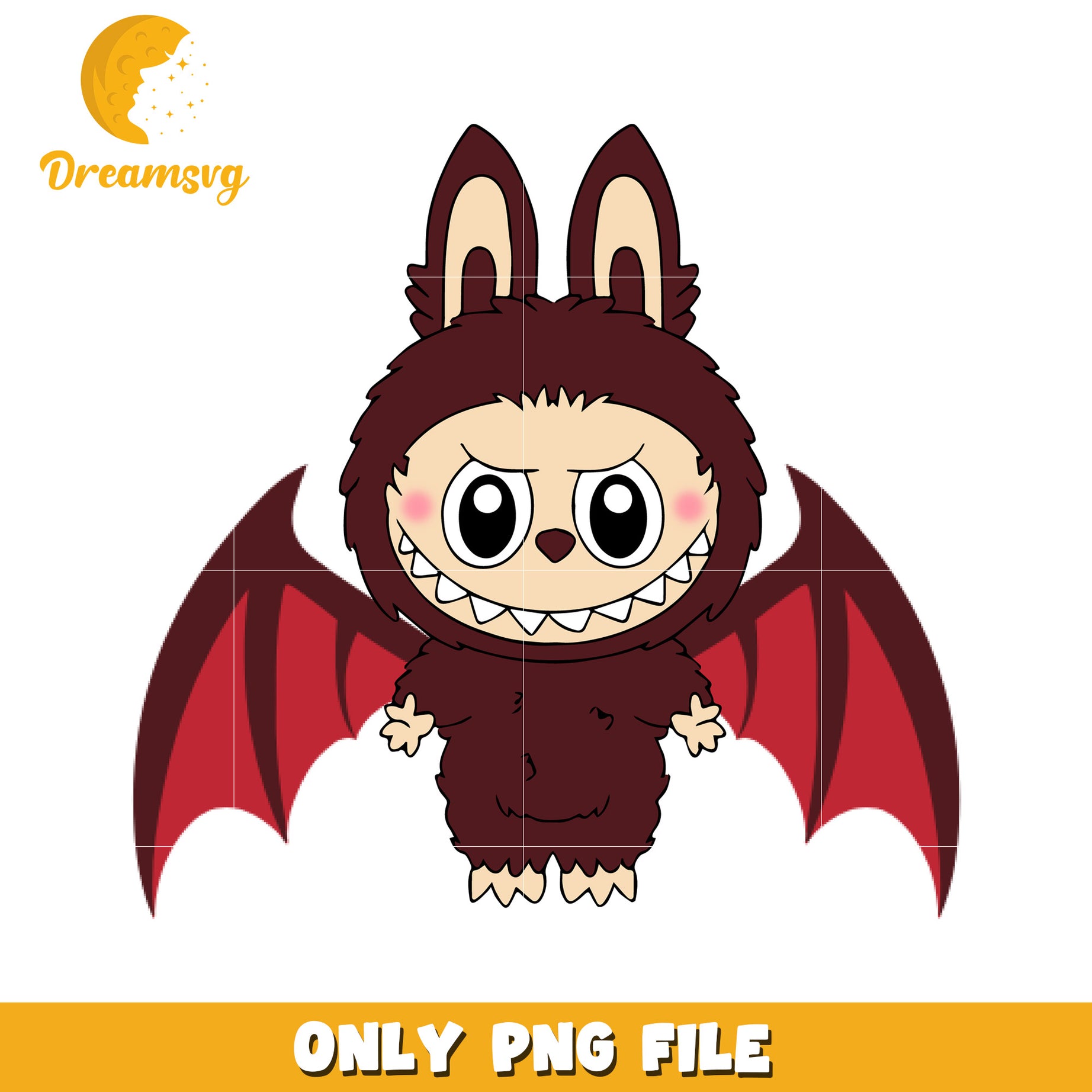 Labubu dracula design png, trick or treat  png, halloween pumpkin png