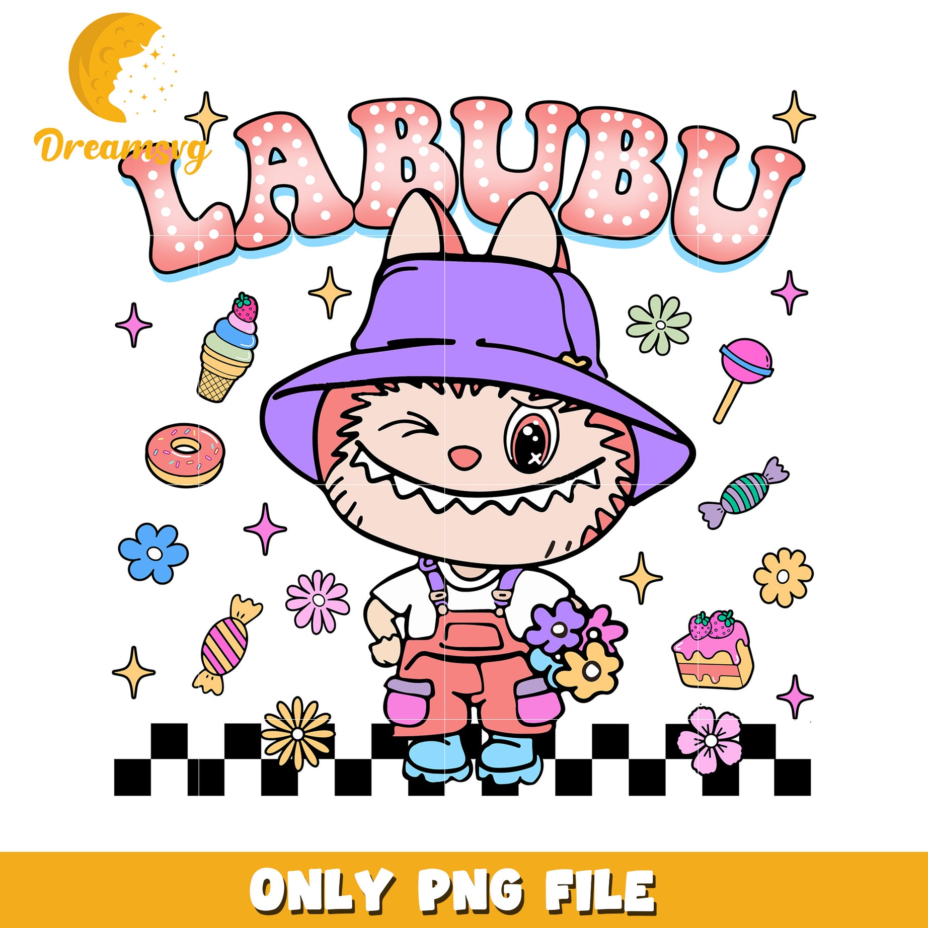 Labubu funny design png, cute labubu​ png, labubu cartoon​ png