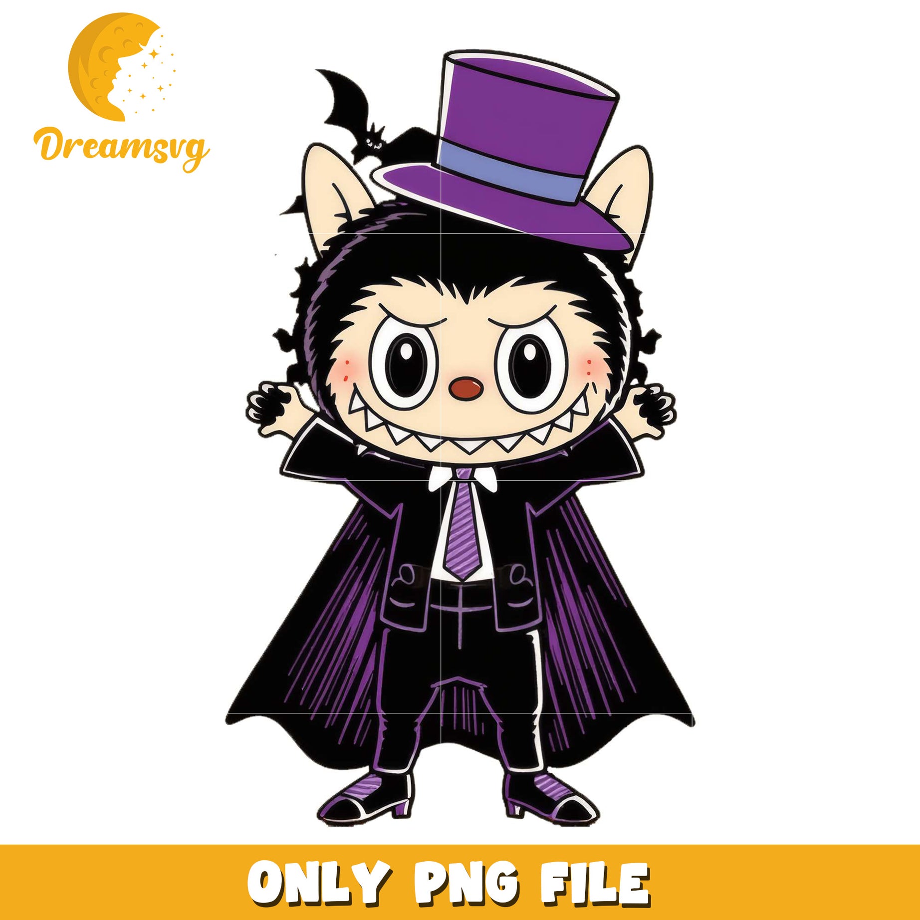 Labubu halloween bat king png, halloween cartoons png, halloween labubu​ png