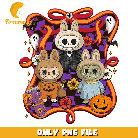 Labubu halloween png, halloween cartoons​ png, halloween movies​ png