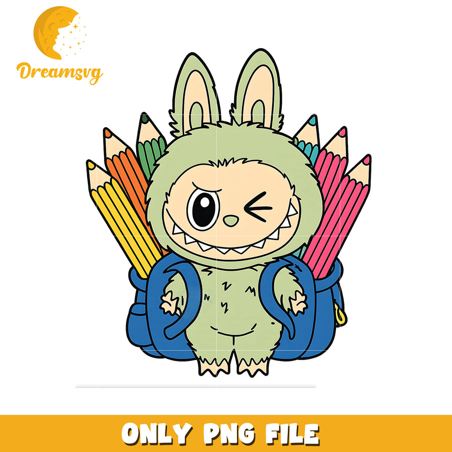 Labubu labubu go to school design png, labubu characters​ png, labubu wallpaper png