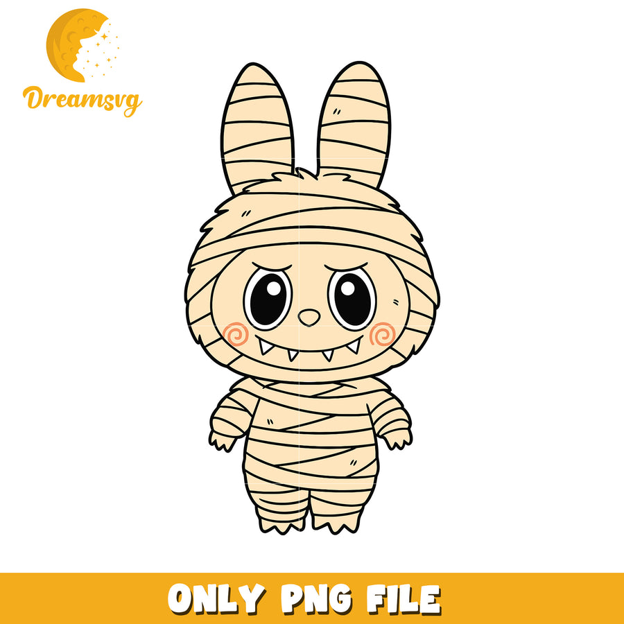 Labubu mummy png, popmart labubu​ png, ​horror movie characters png