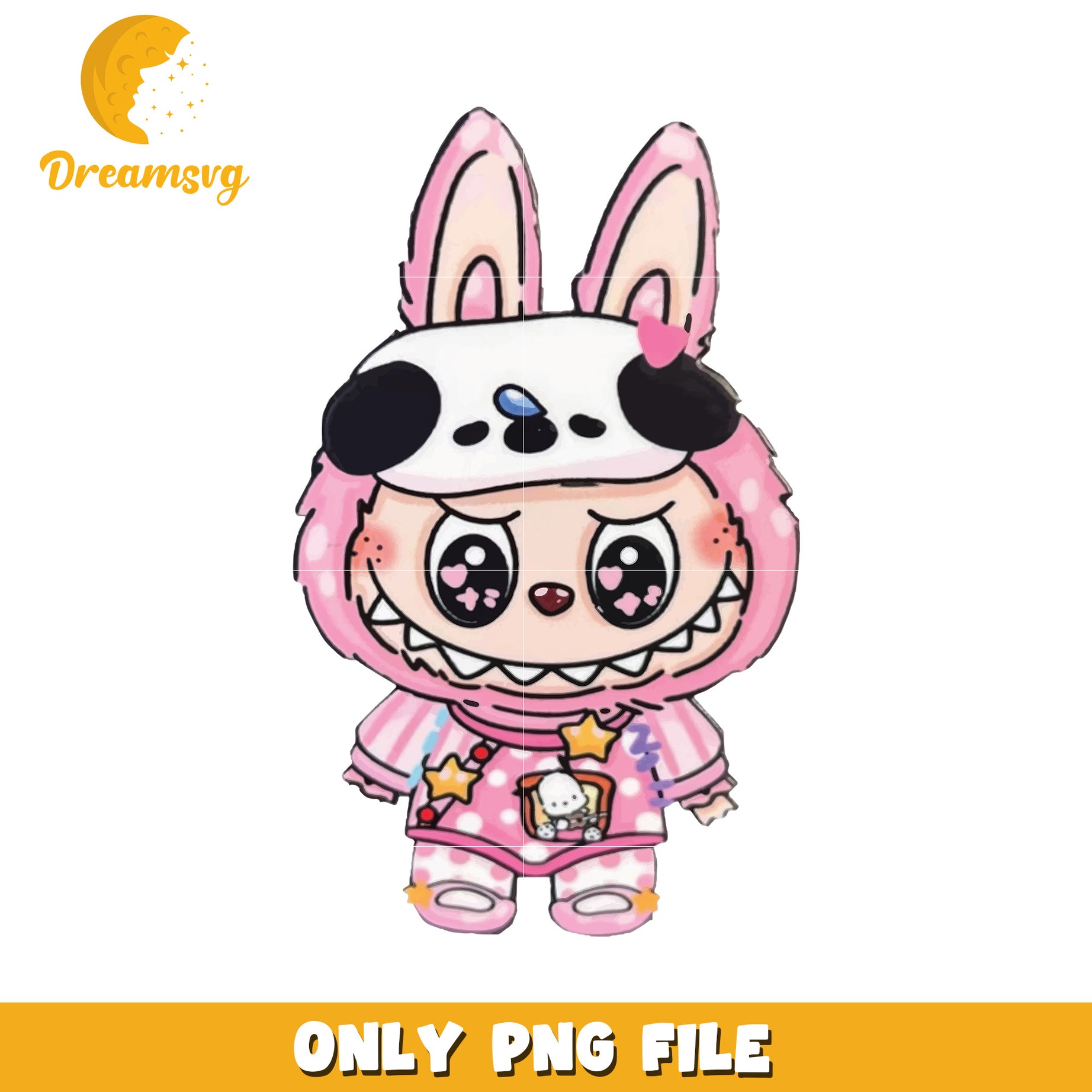 Labubu Pyjamas Labubu sleepwear png, popmart labubu png, cartoon characters png ...