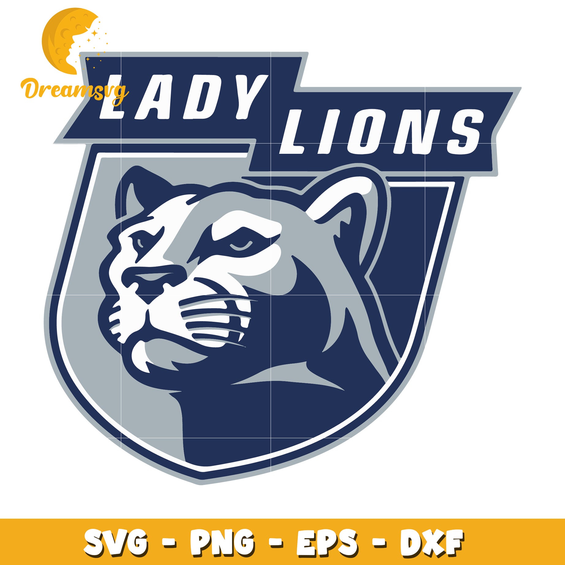 Lady Lions Mascot SVG PNG EPS DXF