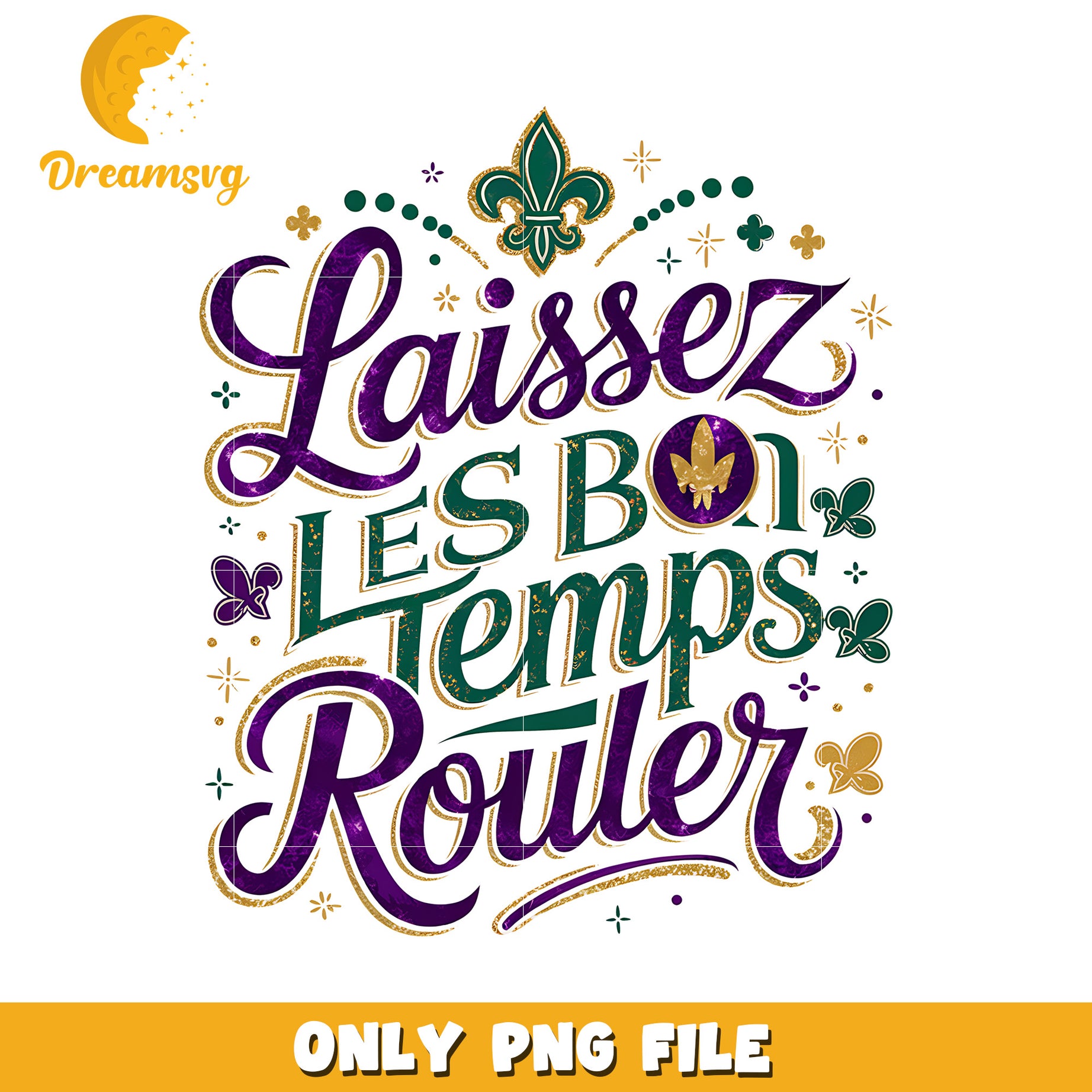 Laissez les bons temps rouler font design png, mardi gras png