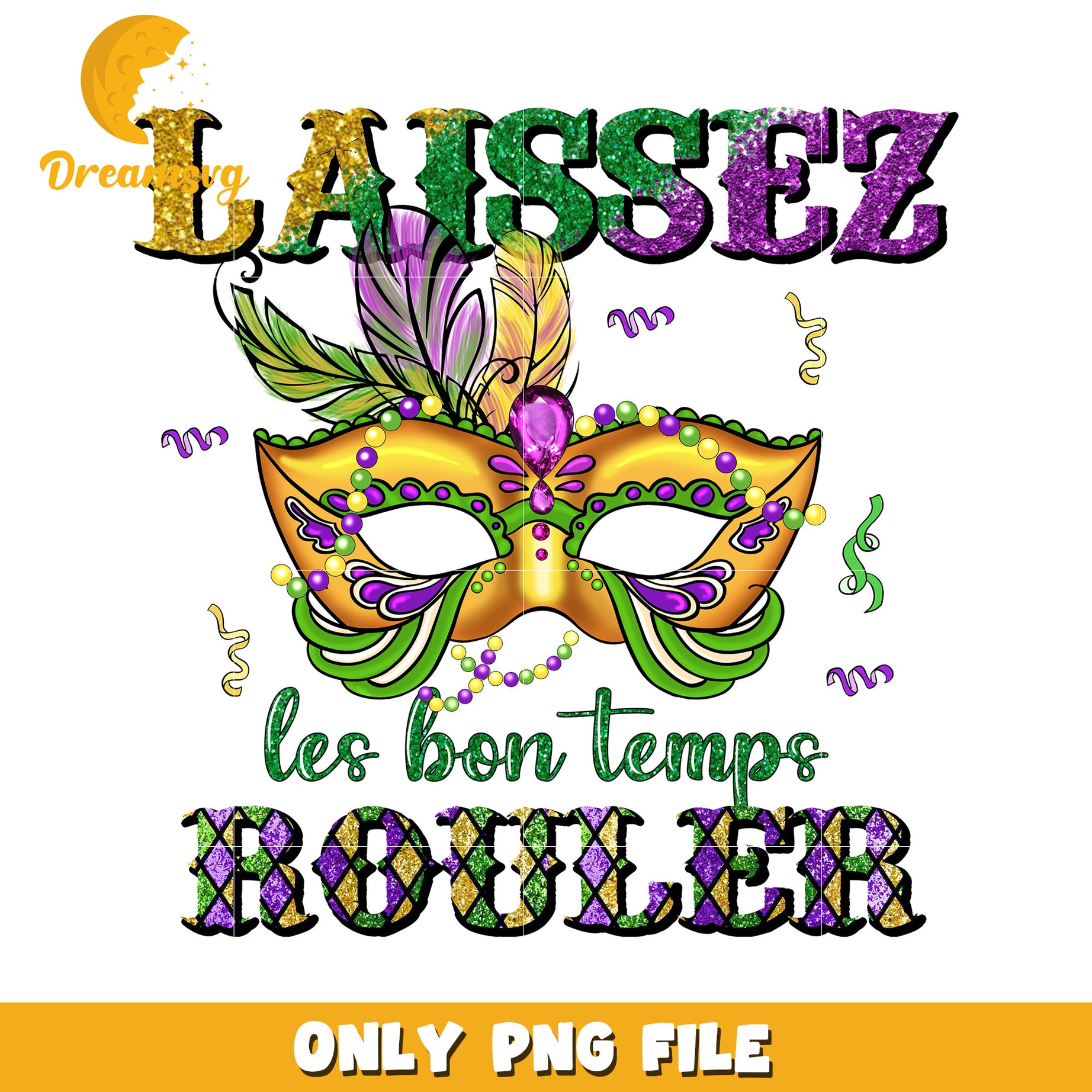 Laissez les bon temps rouler mardi gras png, mardi gras mask png