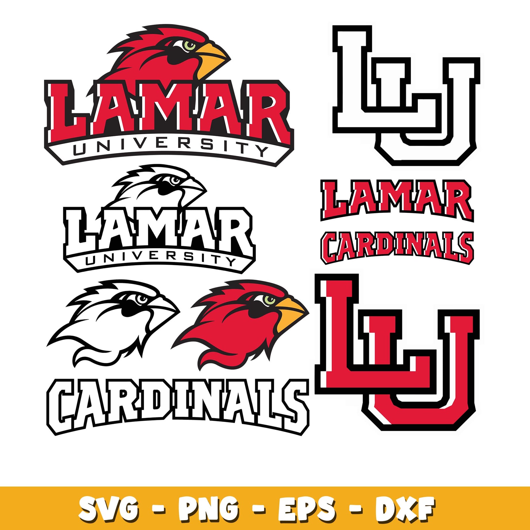 Lamar Cardinals Bundle svg, Lamar Cardinals logo svg, ncaa svg  