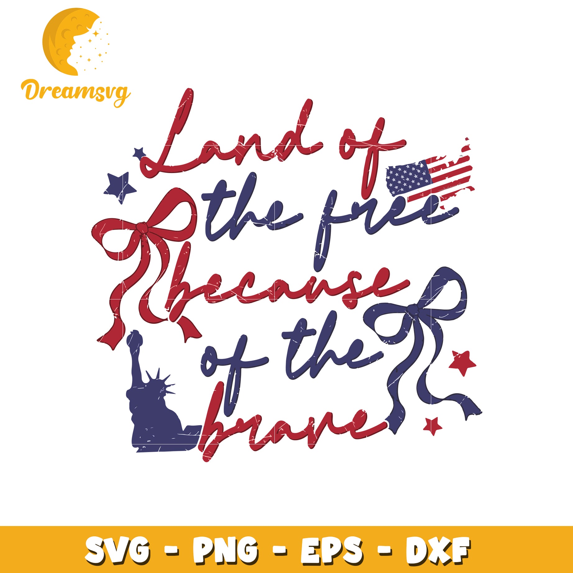 Land of the Free SVG Patriotic 4th of July Design