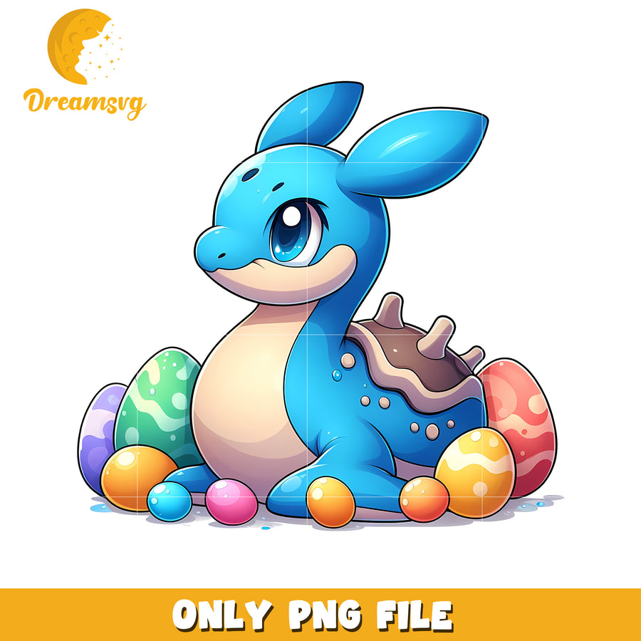 Lapras character easter eggs png, easter eggs png, pokemon png
