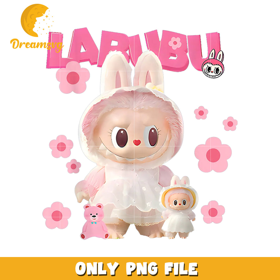 Larubu Bunny PNG, Cute Kawaii, Pink Toy, DreamsVG