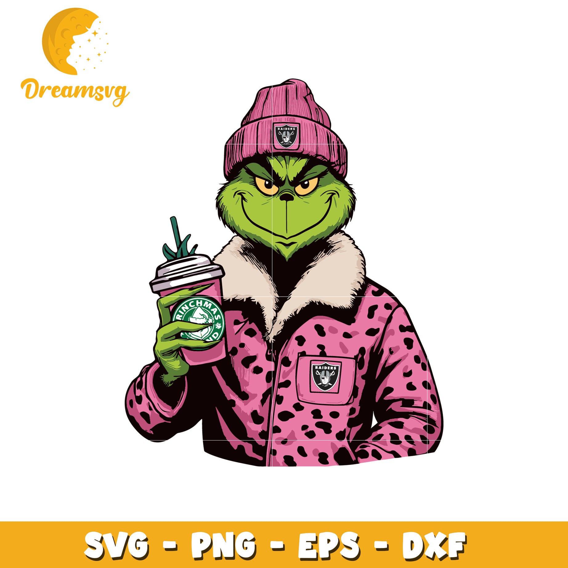 Las Vegas Raiders grinch and coffee svg, Las Vegas Raiders svg