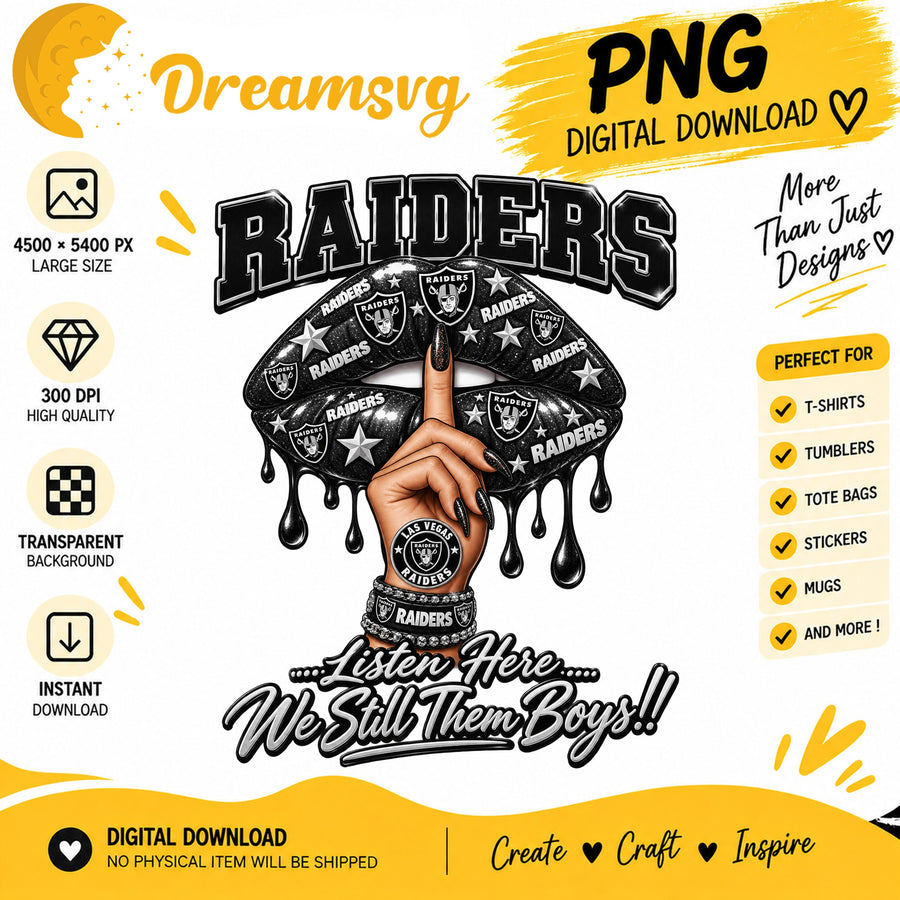 Las Vegas Raiders Dripping Lips We Still Them Boys PNG