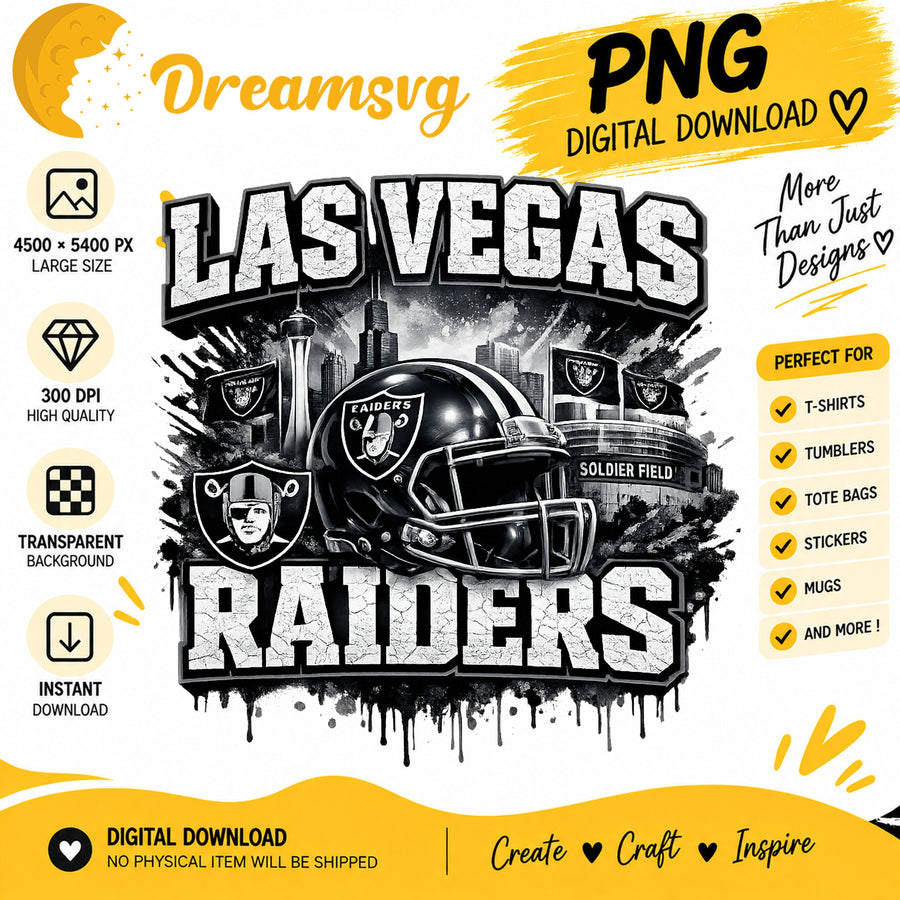 Las Vegas Raiders Grunge Football City Skyline Stadium PNG