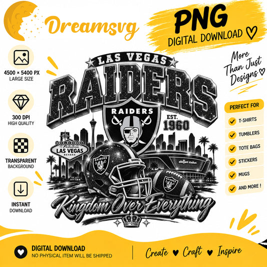 Las Vegas Raiders Kingdom Over Everything Skyline PNG