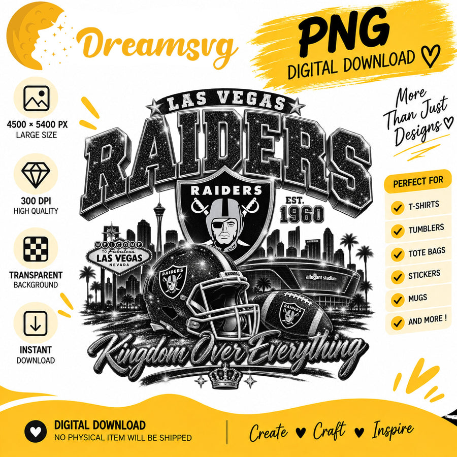 Las Vegas Raiders Kingdom Over Everything Skyline PNG