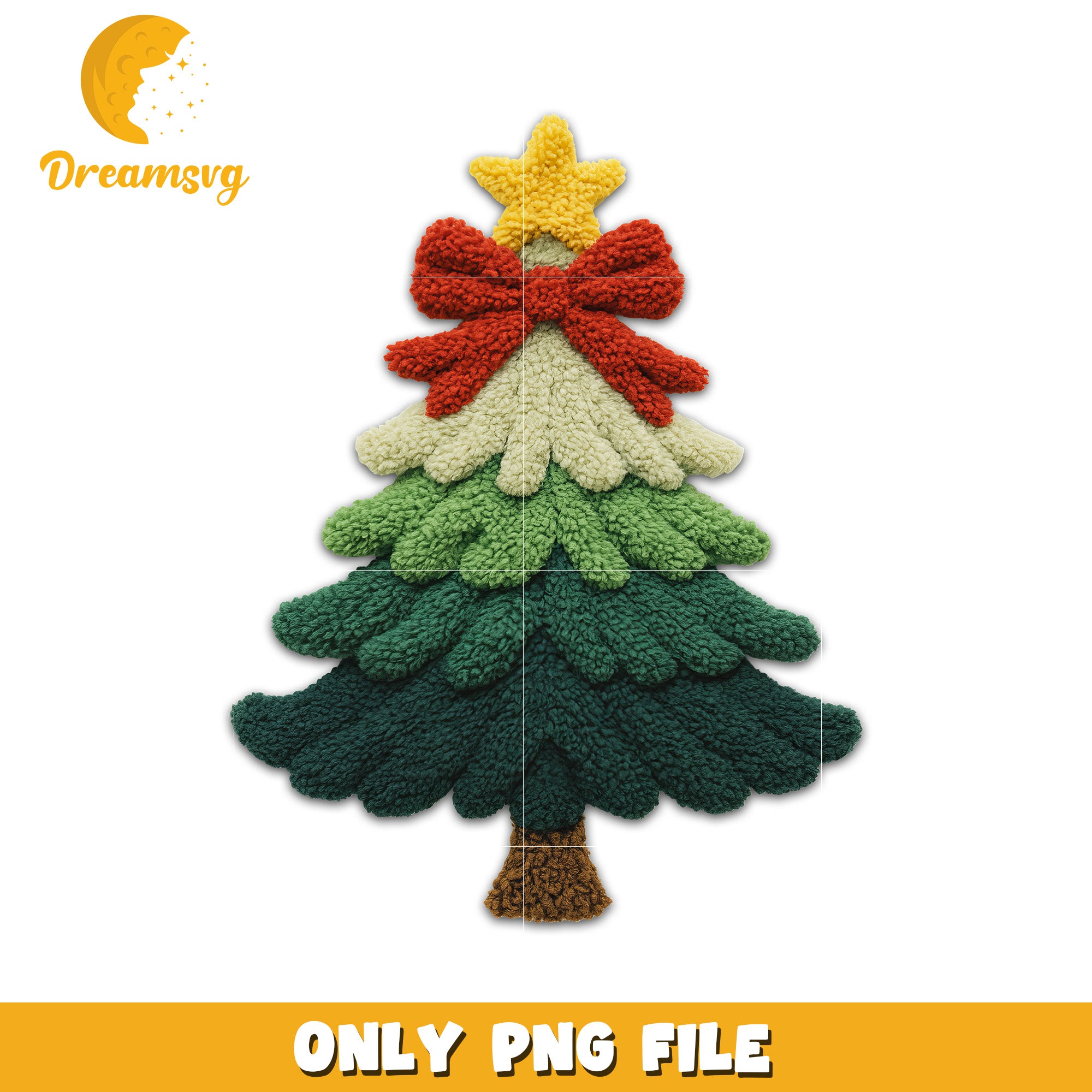 Latch Hook Yarn Faux Embroidery Christmas png, white christmas​​​ png, cartoon​ png