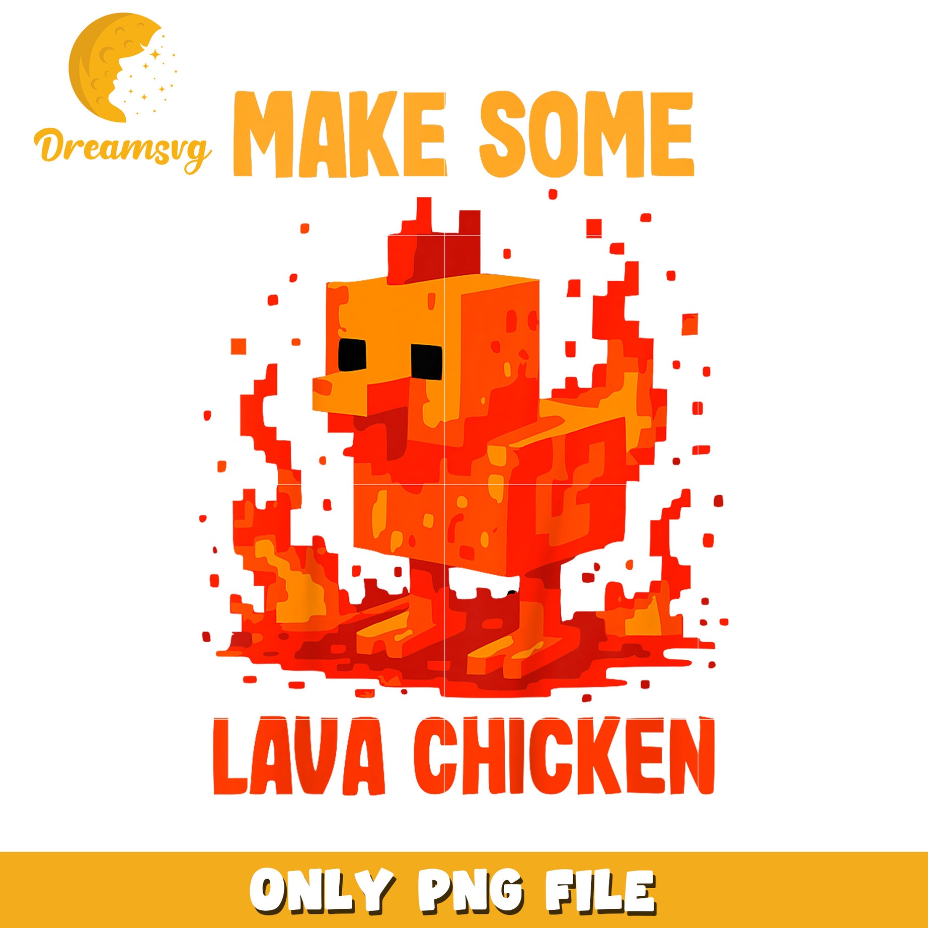 Lava Chicken Design, Make Some Fun, Download PNG File Now