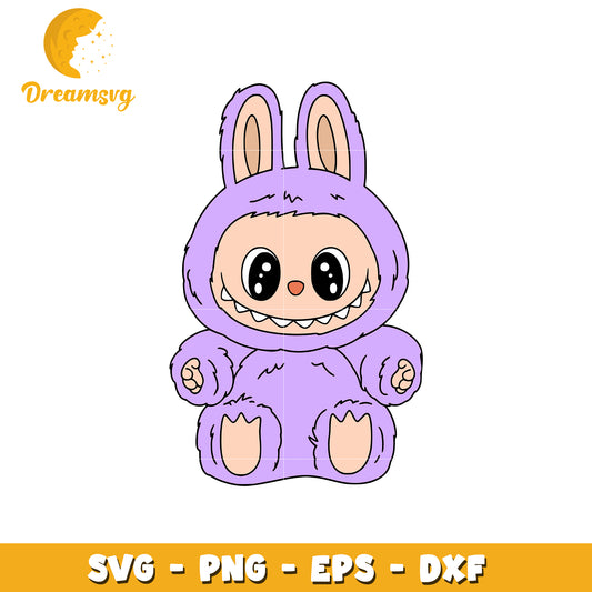 Lavender characters svg, labubu keychain svg, labubu cartoon svg