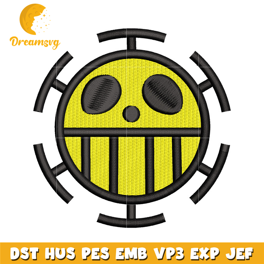 Law logo embroidery design